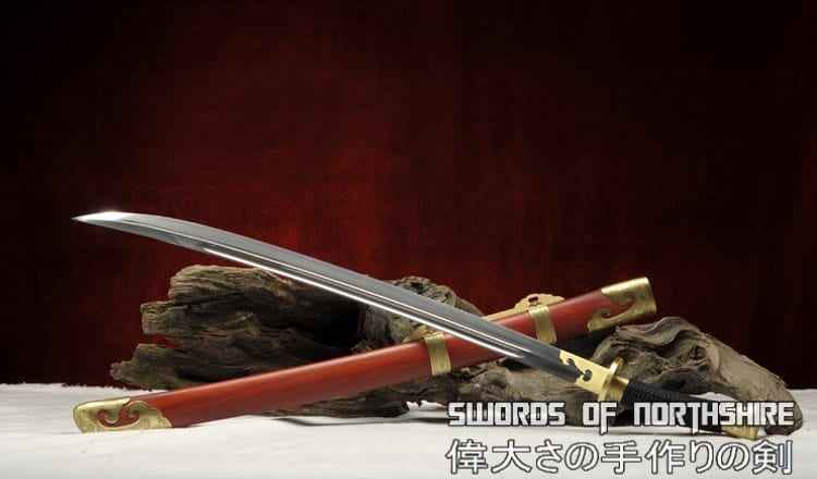 Traditional Chinese Sword Folded Steel Blade Kung Fu Martial Arts Wushu Classic Tai Chi Dao — close-up detail view
