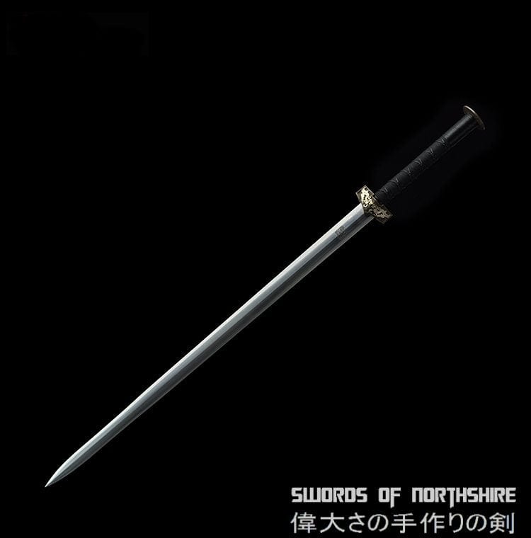 Han Jian - Ban Chao 1060 — blade and hamon detail