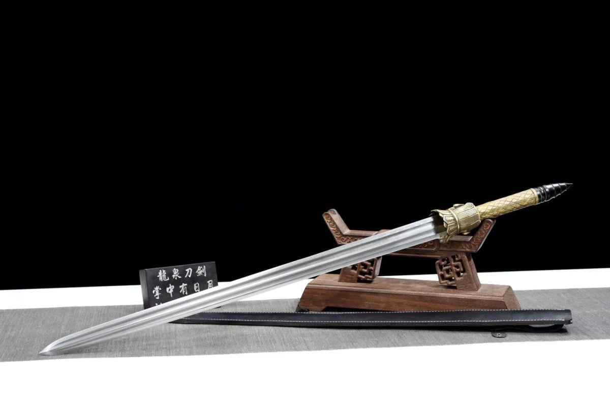 Monk sword,Handmade(Spring steel blade,Brass)Sharp,Full tang — Spring Steel Chinese Sword by DRACBLADE