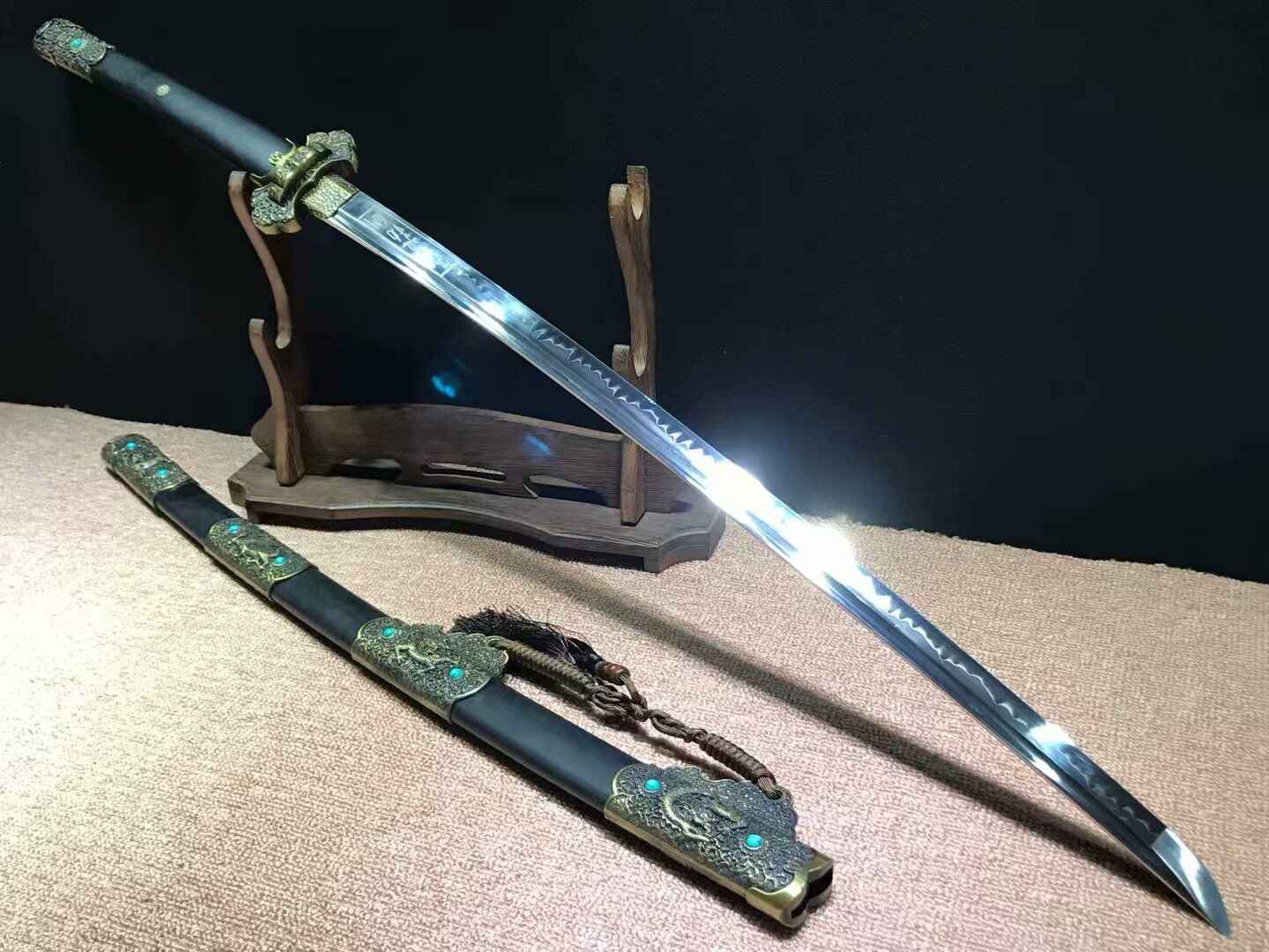 Tang dao,Handmade High carbon steel burn blade,Alloy — High Carbon Steel Chinese Sword by DRACBLADE