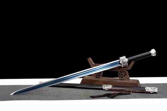 Yuewang Jian,Forged High carbon steel blue blade — High Carbon Steel Chinese Sword by DRACBLADE