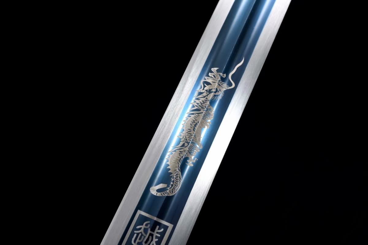 Yuewang Jian,Forged High carbon steel blue blade — alternate angle view 5